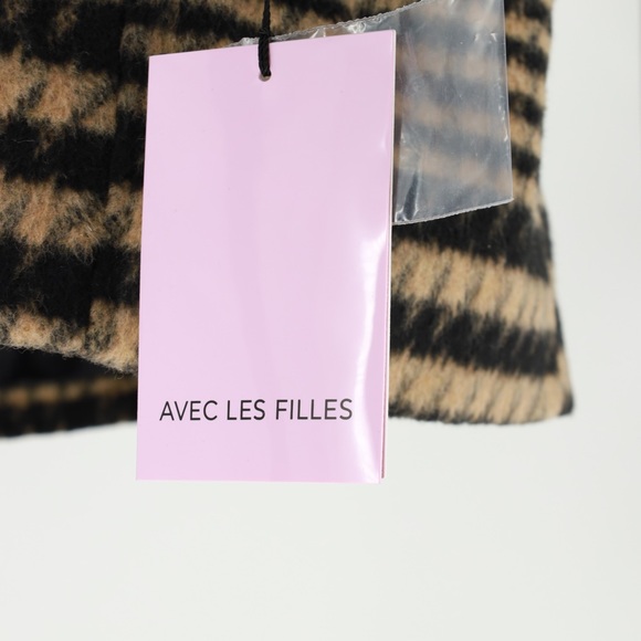 AVEC LES FILLES HOUNDSTOOTH PLAID OVERSIZED PEACOAT - Picture 8 of 13